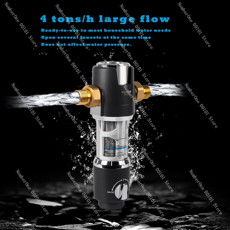 Tap Water Pre-filter 40μm Backwash Large Flow Household Water Purifier Central Whole House Water Purifier