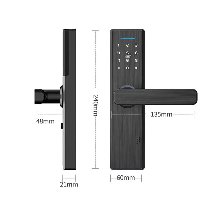 ตัวล็อกพอร์ต USB แบบ X5สมาร์ทโฮมล็อค WiFi ประตูล็อคอัจฉริยะไม่มีแอปพลิเคชั่นด้วยลายนิ้วมือ