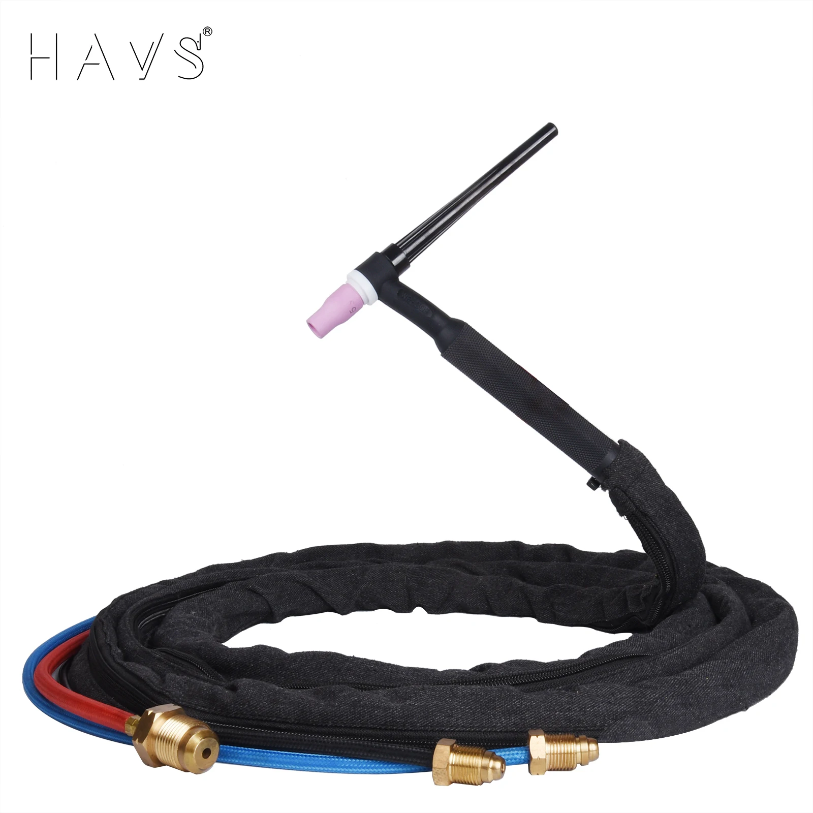 

4M/13.12ft WP20 WP20F Water Cooled TIG Welding Torch Rubber Red Hose 250A w/ 7/8"-14 L.H Stud Connector/Adaptor