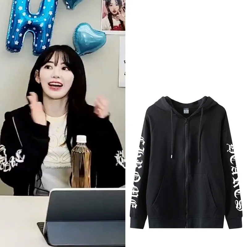 

Lerim толстовка с капюшоном на подкладке из чистого хлопка на молнии Jaet весна-осень-зима свободного кроя повседневная удобная женская толстовка...