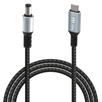 USB C to DC 5.5 mm x 2.1 mm power cord for laptops (5521), aluminum alloy USB Type C male input DC 5.5 x 2.1 mm male power cord