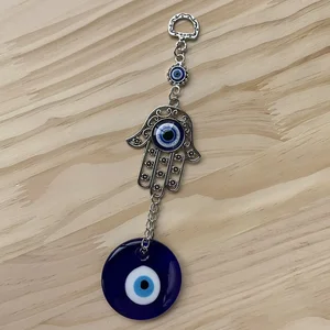 Turki Biru Mata Jahat Wall Hanging Pendant Amulet Lucky Charm Berkat Perlindungan Hadiah Hamsa Bunga Tangan untuk Dekorasi Rumah 8 dekorasi hamsa penjualan terbaik - №