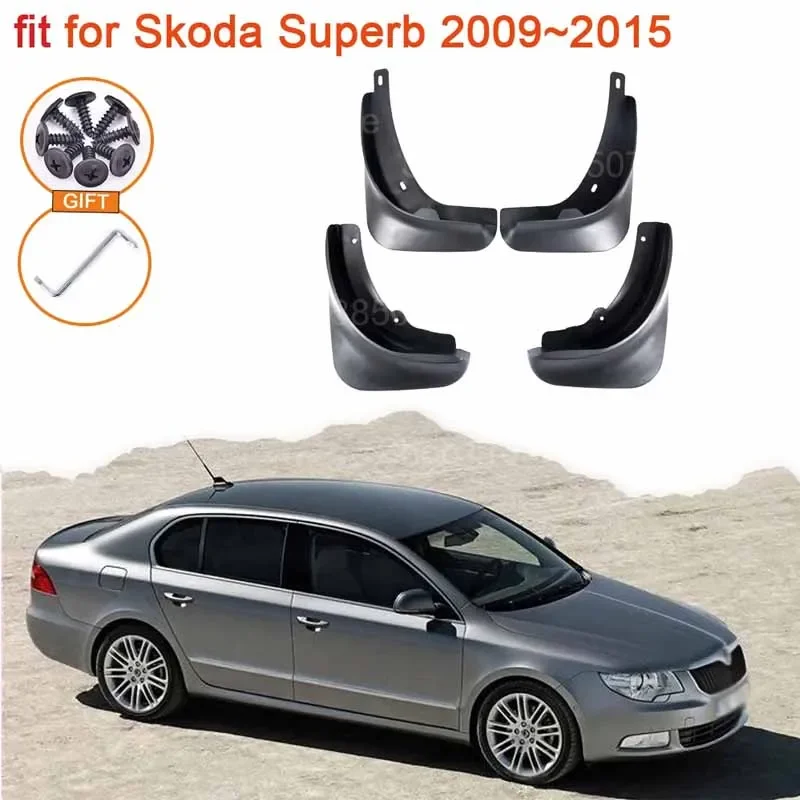 

For Skoda Superb 2 MK2 B6 3T 2009 2010 2011 2012 2013 2014 2015 Accessories MudFlaps 4x Mudguards Splash Front Rear Wheel Fender