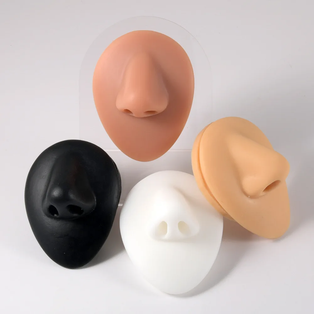1PC Silicone Ear Model Tattoo Practice Piercing Tools Display Face Lip Teeth Tongue Ear Piercing Body Jewelry Acrylic Stand