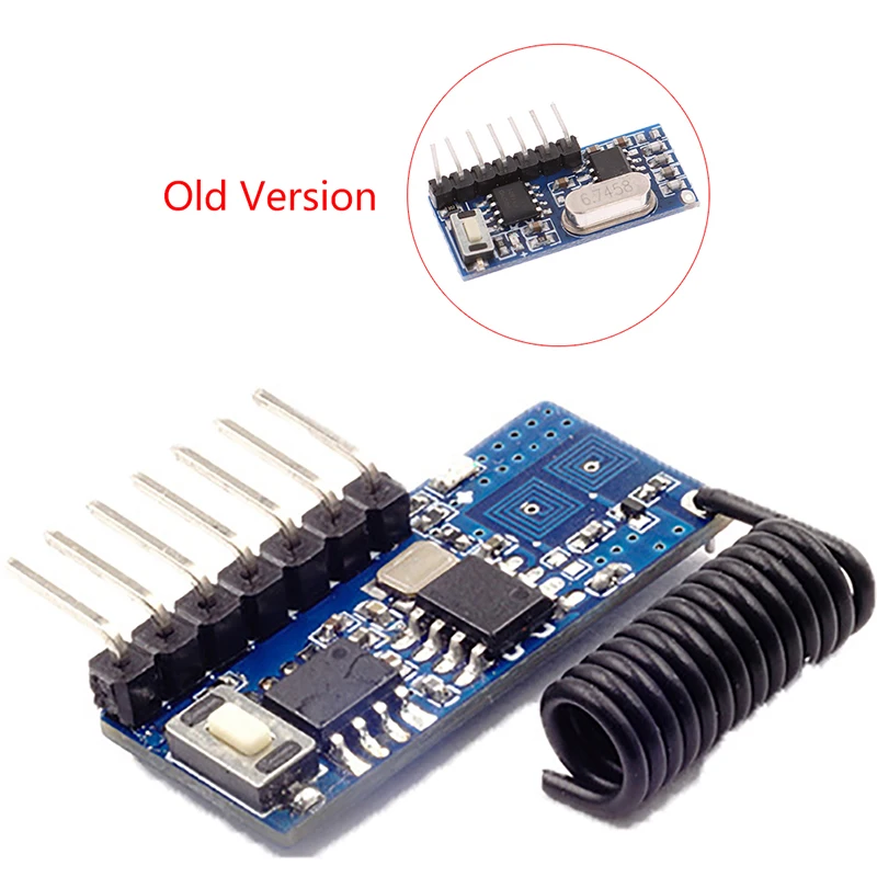 Módulo Decodificador de código de aprendizaje, receptor rf de 433mhz, 4 canales para codificación 1527, 1 unidad