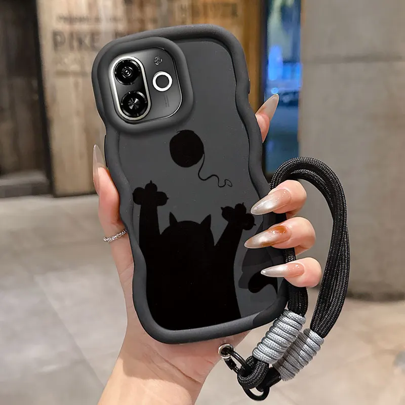 Shadow Kitten Protect You Cocok Untuk Spark Go 1S Dengan Casing Fleksibel Yang Menampilkan Ringan Dan Tali Penyandang Ideal Untuk Spark Go 1S