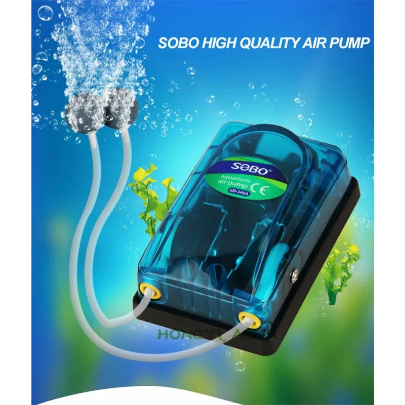 SOBO Fish tank Oxygen pump Fish farming Aeration pump Aquarium supplies Air Pump Air Compressor SB-248A/348A/648/748/848/948/988