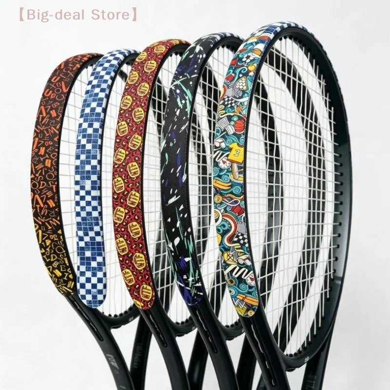 【M】Colorful PU Tennis Racket Protective Tape Racket Edge Sticker Waterproof Anti Scratch Fit For Tennis Training And Daily Use