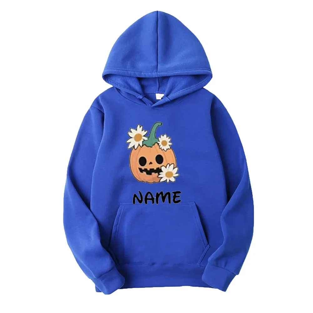 Halloween Name  Pumpkin Face Cute Ghost Family  Spooky Season Matching Funny Skull Unisex Essentials Hoodie Hoody