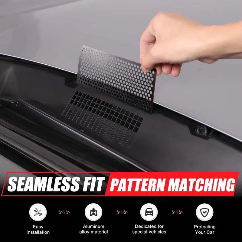 

Для Subaru Forester 2019-2024 автомобильное переднее лобовое стекло из нержавеющей стали, направляющая для воды, паз, антиблокирующая сетка, аксессуары для декоративной панели