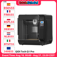 QIDI Tech Q1 Pro 3D Printer, Dual Z Motors, 60°C Chamber Heat, 350°C Print, Tri-metal Hot-end, Auto Leveling ≤600mm/s High Spee