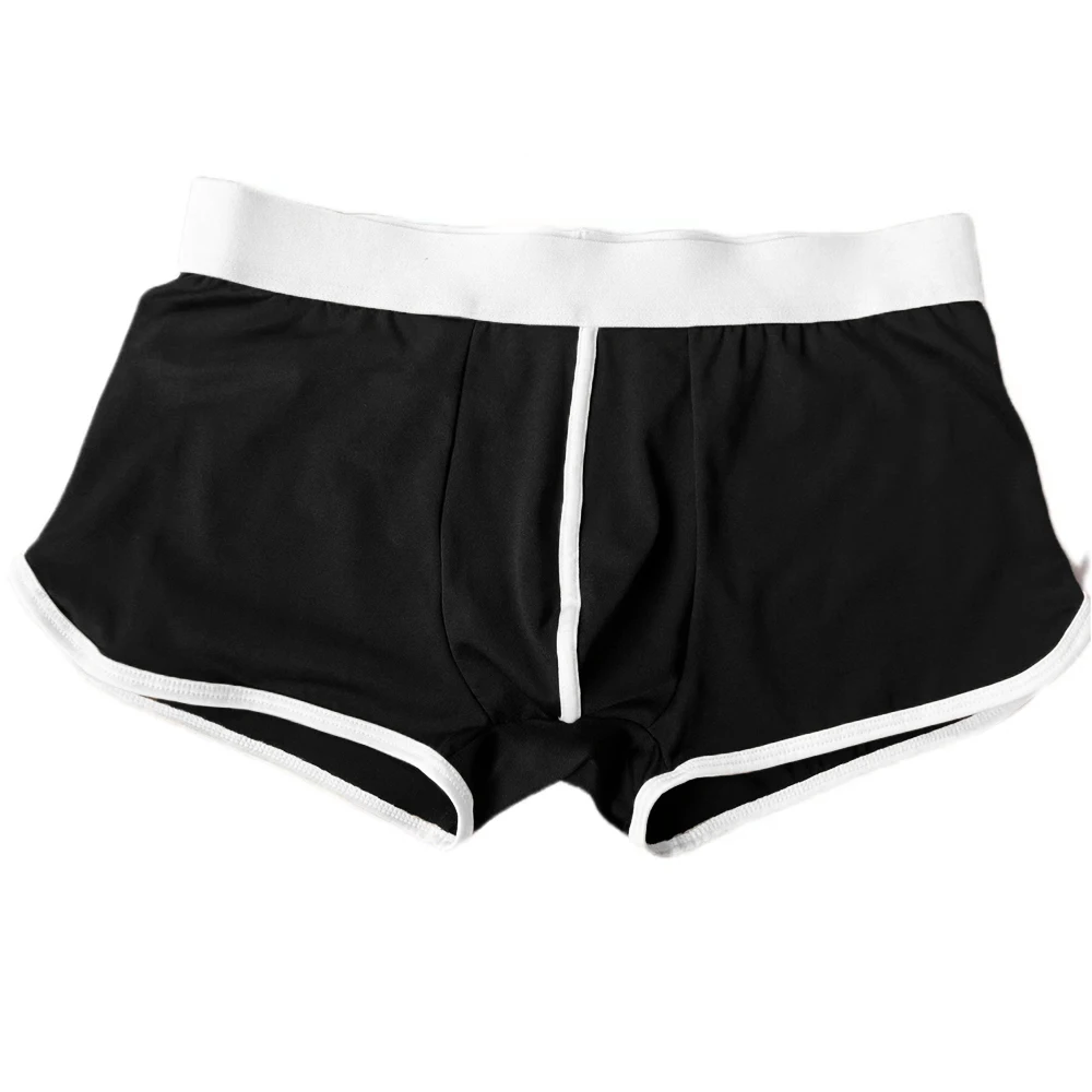 Men Boxers Panties Comfy Trunks Plus Size Loose Man Sexy U Convex Underwear Shorts Underpants BoxerShorts Solid Cuecas