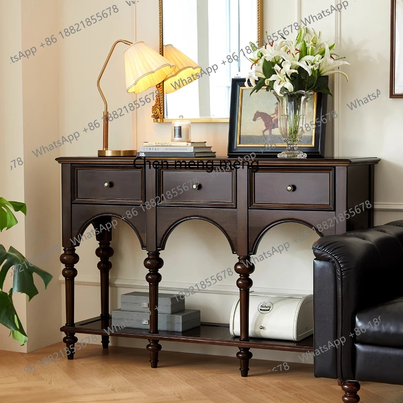 

Home entrance cabinet American aisle cabinet retro living room storage decoration household side cabinet