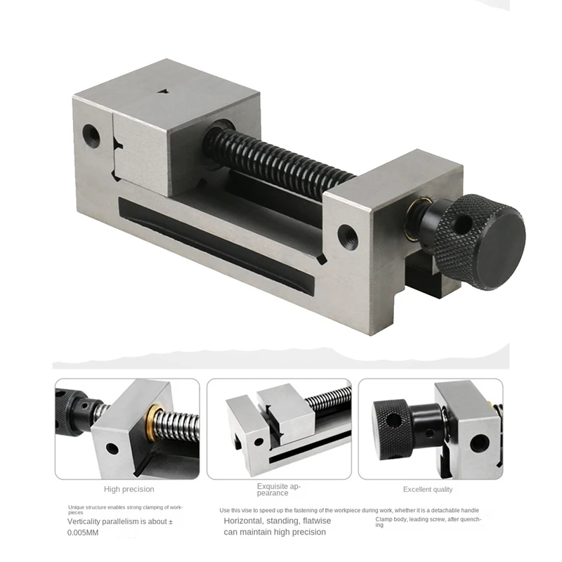 1 PCS QGG50 High Precision Machine Vise Right Angle Vise Grinder CNC Gad Tongs Silver Steel For Surface Grinding Machine