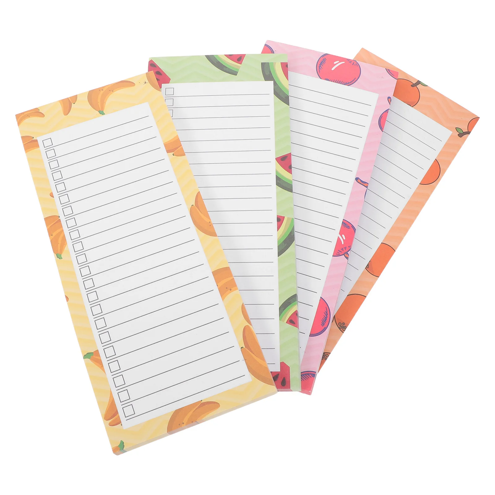 4Pcs Refrigerator Grocery List Notepad Magnetic Fridge Pad with Detachable Sheets Memo Pad for Kitchen Office Home Planning Use