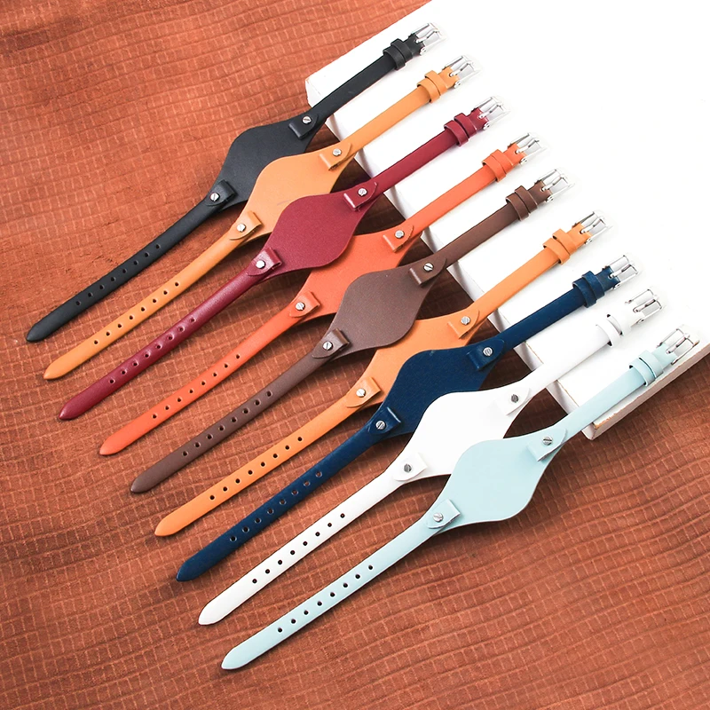 

Exquisite Soft Genuine Cow Leather Compact Watchbands for Fossil Es3077 Es2830 Es3262 Es3060 Waterproof Watch Strap 8mm