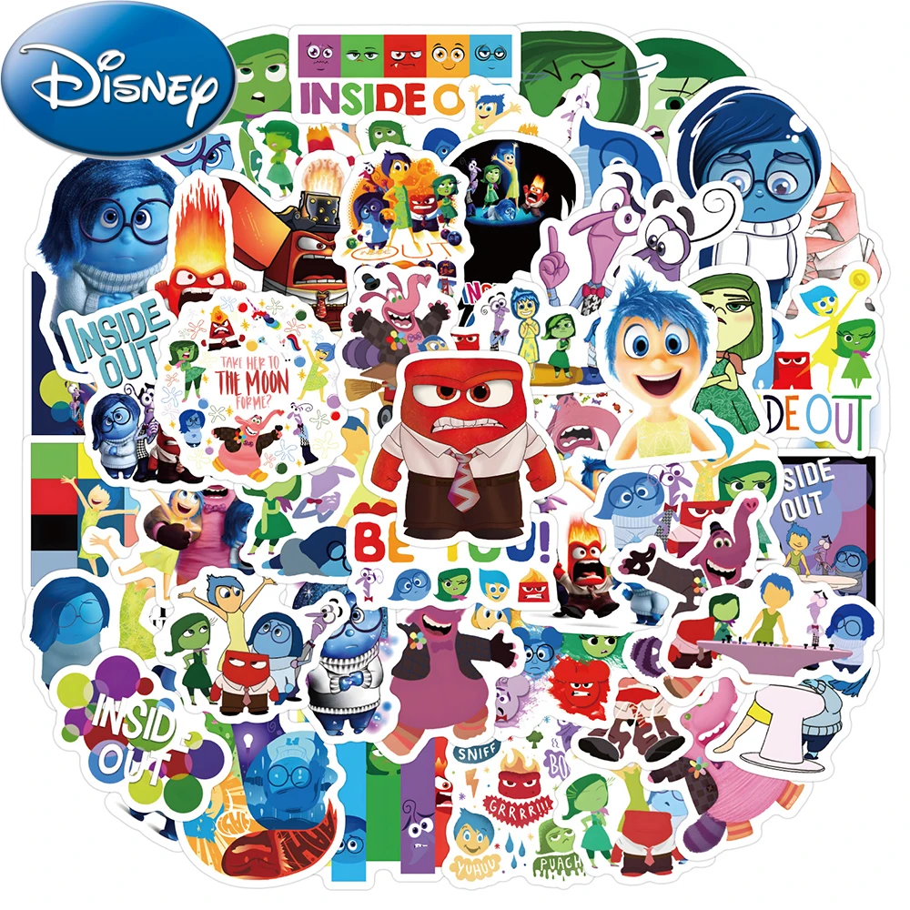 10/30/50pcs Disney Movie Inside Out Stickers Cute Cartoon Sticker Kids Toy DIY Phone Suitcase Water Bottle Funny Graffiti Decals