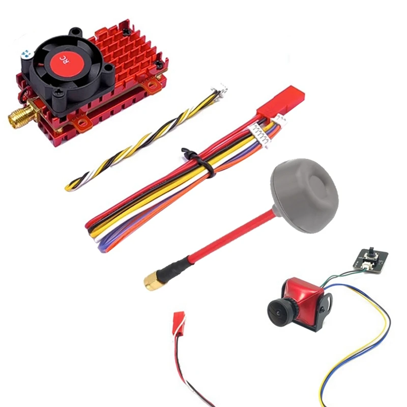 

MOMO 5.8G 48CH 2W FPV VTX+CCD 800TVL Cam+FPV Antenna Audio Video Transmitter 2000Mw Built-In Mic For FPV Long Range Drone