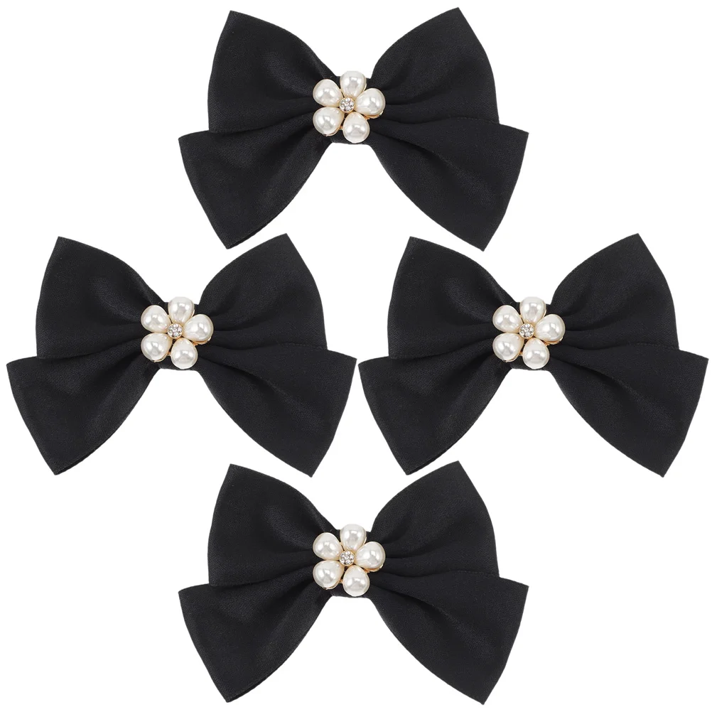 

2 Pairs Remove The Bow Shoe Clip High Heels Clips for Pumps Accessories Cloth Charms Decorative Jewelry Women's Wedding Buckles