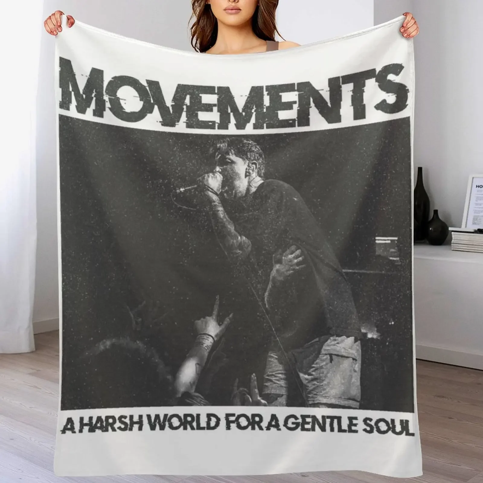

Movements - A Harsh World For a Gentle Soul - Living Apology Throw Blanket Polar Tourist Bed covers Designers Blankets