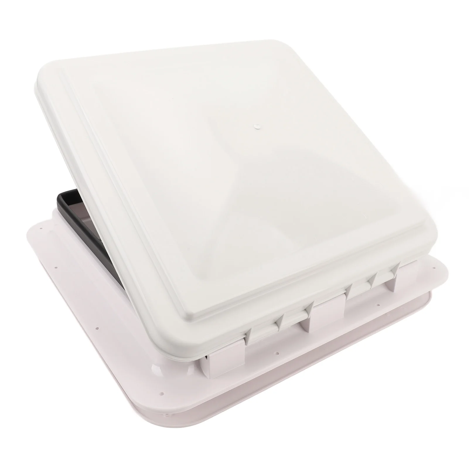 Вентиляционное отверстие на крыше автофургона 13,39x13,39 дюйма, потолочная вентиляционная крышка для дома на колесах с экраном и опорным стержнем для прицепа, каравана, кемпинга