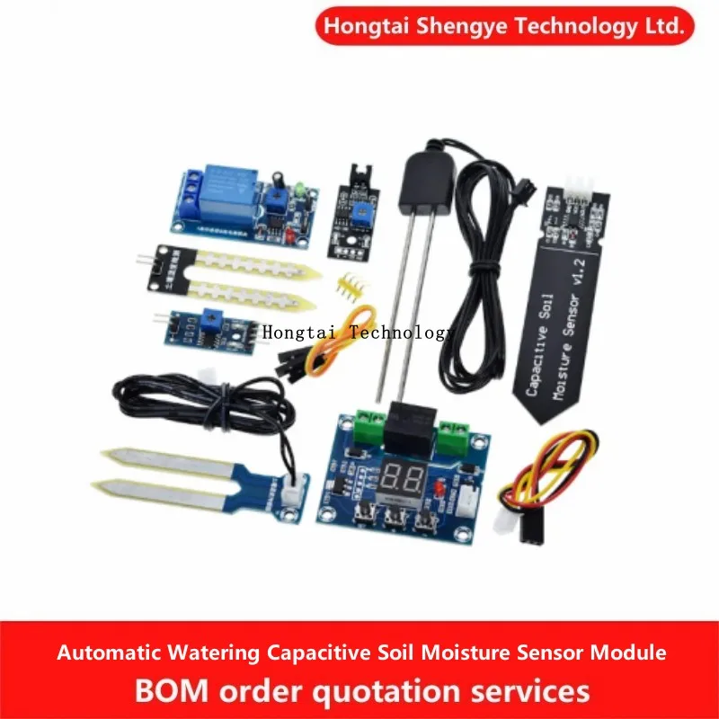 Capacitive Soil Moisture Sensor Module Moisture Digital Display Relay Control Module for Arduino Automatic Watering System