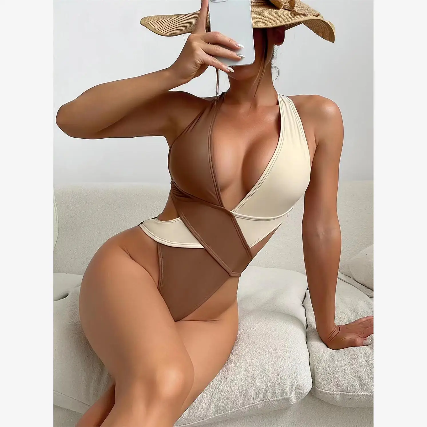 Sexy Cross Bal Hollow out  Swimsuit 2023 Bikini Swimwear Trendy Sport Fitn Fans Supplies iang Brand