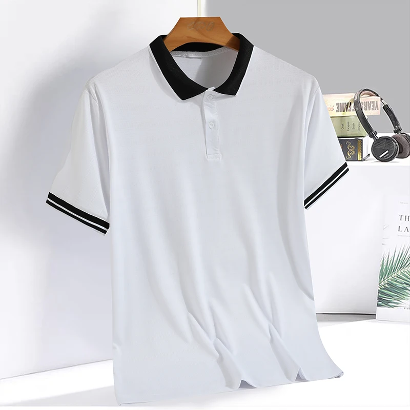 Fashion Lapel Button Spliced Loose Korean T-Shirt Men's Clothing 2024 Summer New Oversized Casual Pullovers All-match Tee Shirt