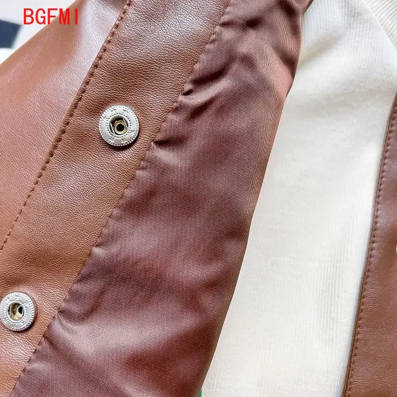 Baby Girls Leather Jackets Elegant Zipper Basic Jacket Spring Autumn 2025 Classics Handsome Baby Pu Outerwear Kids Clothing