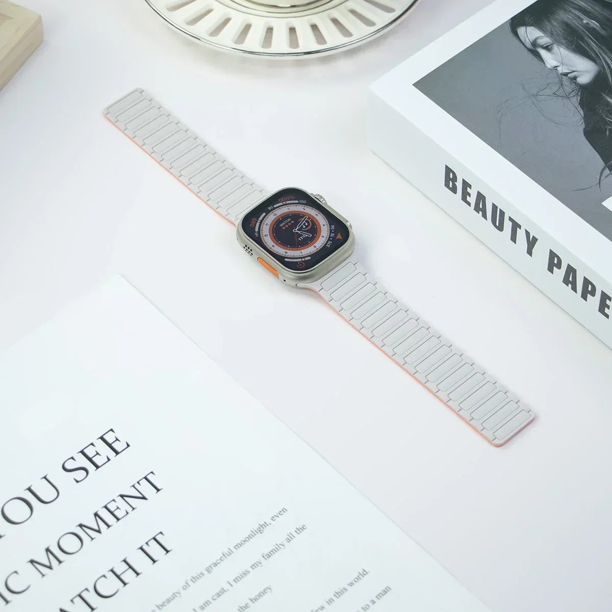 Magnetic Band for Apple Watch Ultra 2 49mm 45mm 44mm S10 46mm 42mm 40 41mm Silicone Strap for IWatch Series Ultra 2 9 8 7 6 5 4 image 3