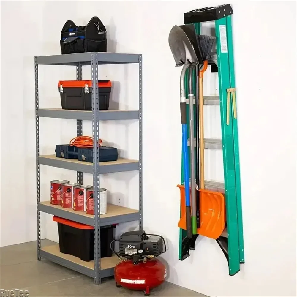 

3 Holes Iron Garden Tools Display Wall-Mounted Storage Rack Wall Shovel Broom Hose Shovel Storage Rack