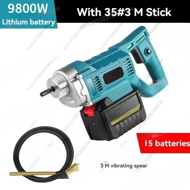 Cordless Brushless Concrete Vibrator 9800W High Power Lithium Battery Powered Tool for 24V Battery Construction Site