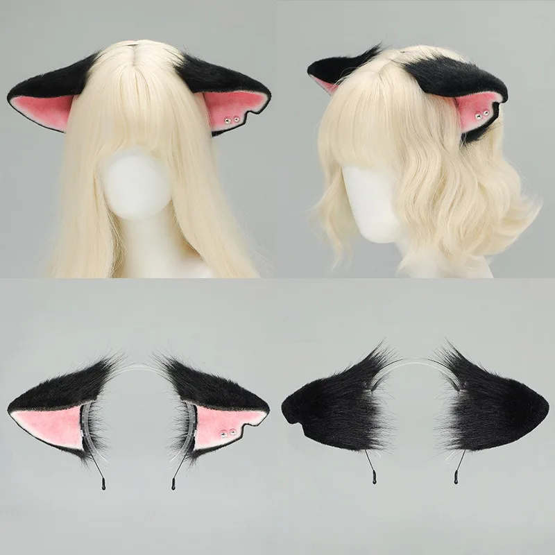 

Cos Props Plush Beast Ear Headband Comic Exhibition Mouse Ear Tail Set