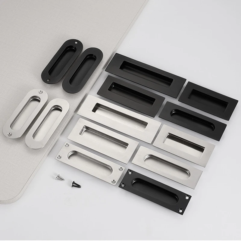 

1PCS 304 Stainless Steel Handle Concealed Drawer Cabinet Door Handle Concealed Internal Embedded Cabinet Concealed Handle
