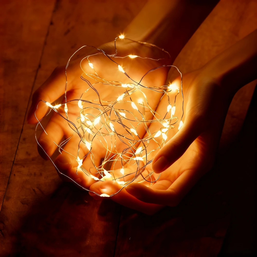 

1M 2M 3M 5M Copper Wire LED String lights Holiday lighting Fairy Garland For Christmas Tree Wedding Party Decoration