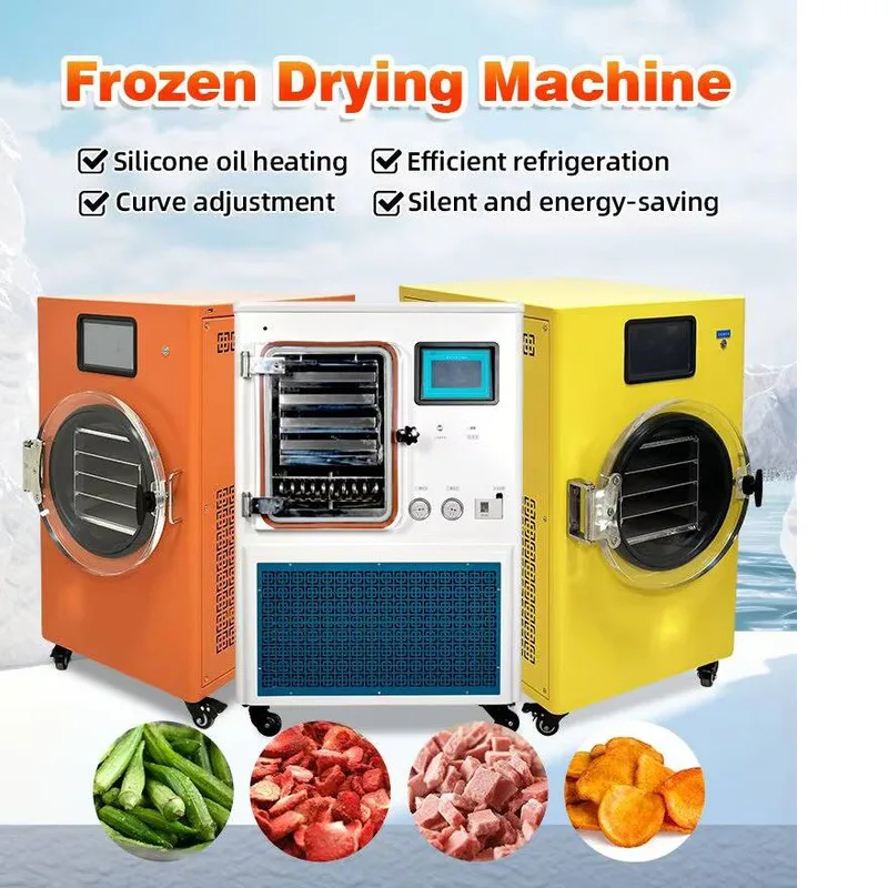 Secador por Congelación al Vacío de Acero Inoxidable para Snacks Bajos en Grasa, Frutas y Verduras, Máquina de Secado para Uso Doméstico y para Mascotas