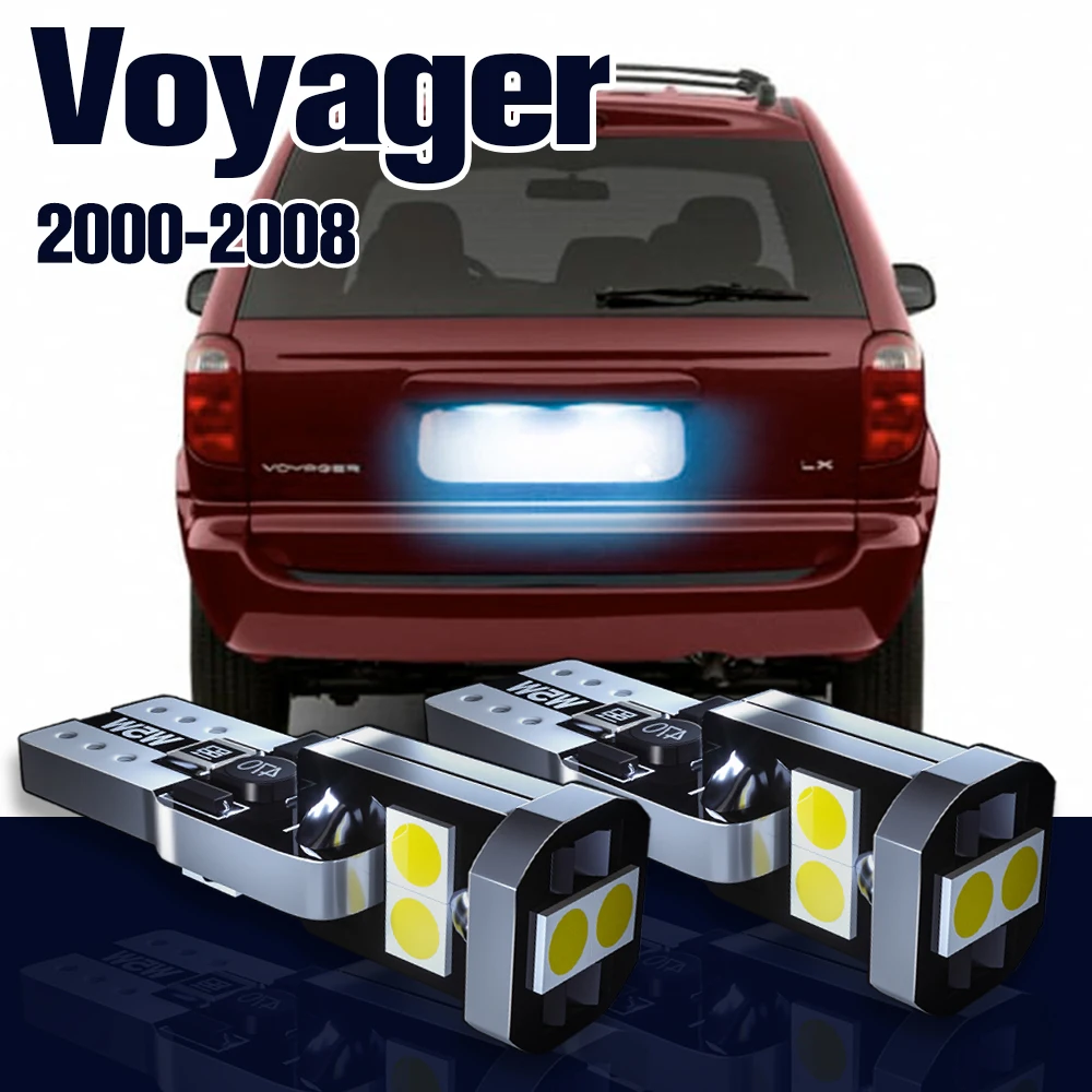 License Plate Light Bulb 2pcs LED Number Lamp For Chrysler Voyager Accessories 2000 2001 2002 2003 2004 2005 2006 2007 2008