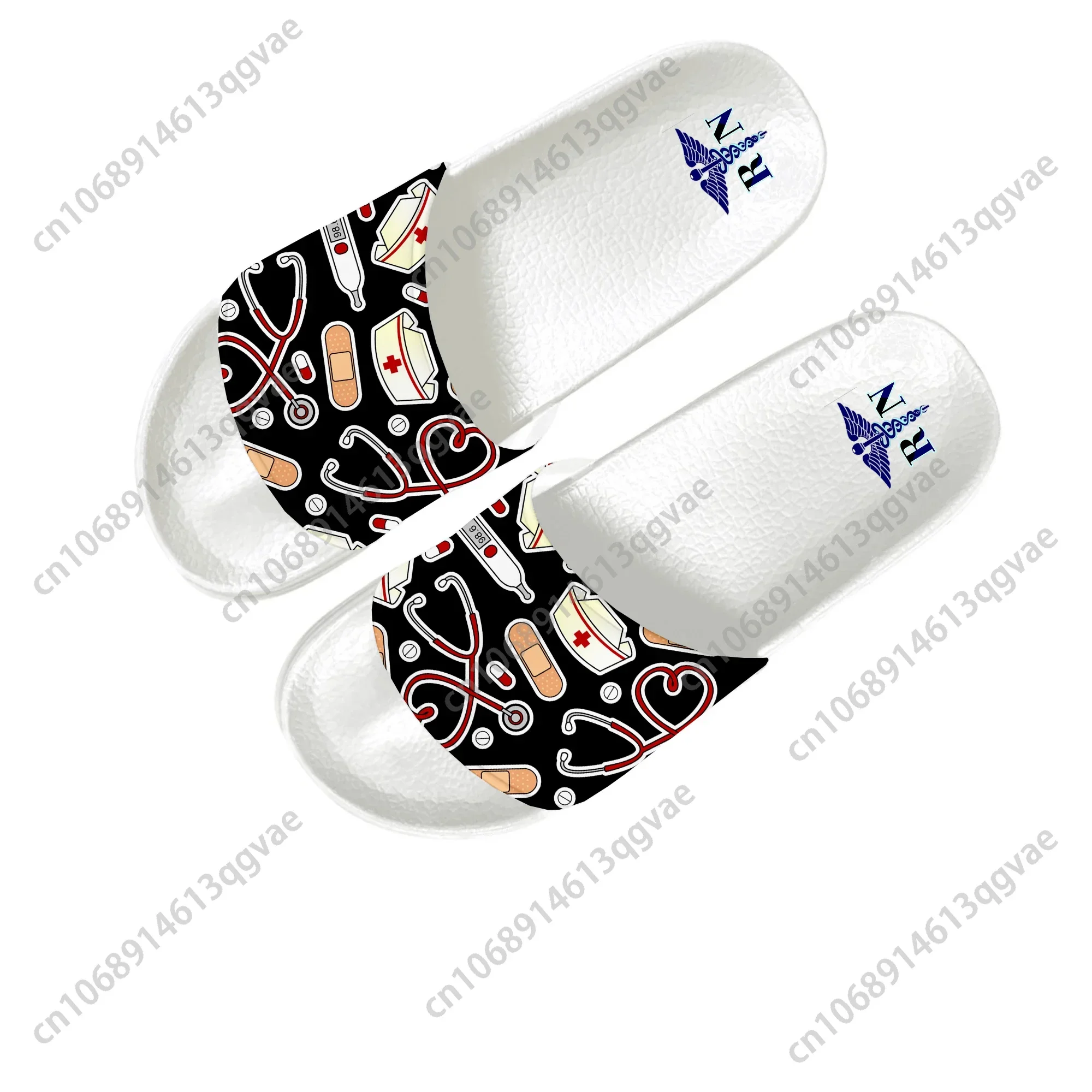 Nurse Heart Slippers Home Water Shoes Men Women Teenagers Children Bathroom Beach Pool Sandals Custom Made Summer Slipper 2