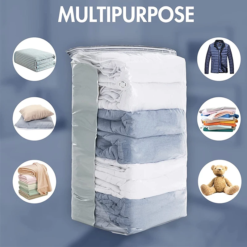 Vacuum storage bag No Need Pump update Large vaccum compressed bag for Clothes blankets travel space saving wardrobe Vacuum Bags