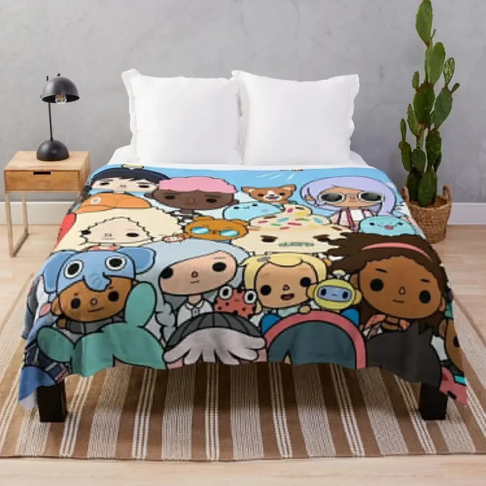 

Toca Boca Throw Blanket Multi Purpose Soft Warm Blanket for Home Travel