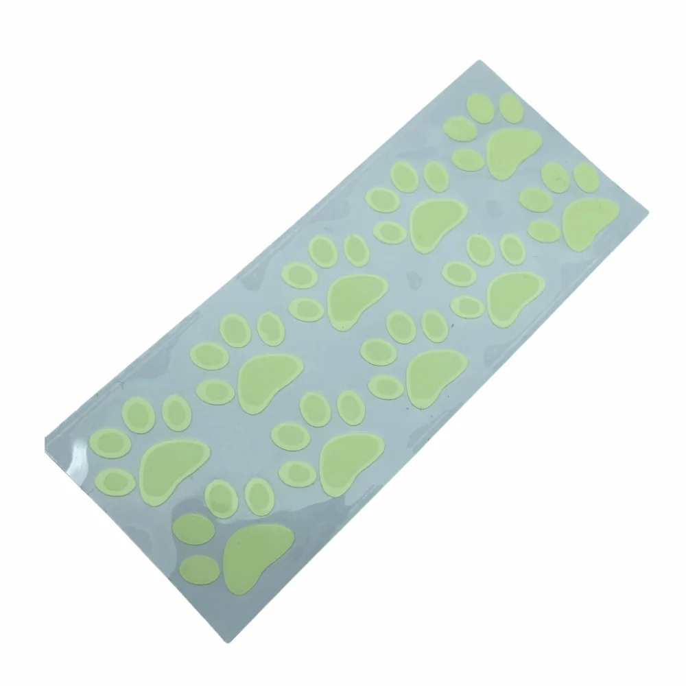 10/20Pcs Creative Fluorescent Paw Wall Sticker Glow-in-the-Dark DIY Luminous Wallpaper Self-adhesive Removable