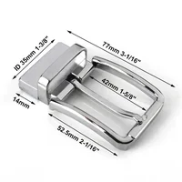 1piece 35mm Metal Brushed Men Belt Buckle Clip Buckle Rotatable Bottom Single Pin Half Buckle Leather Craft Belt Strap 3