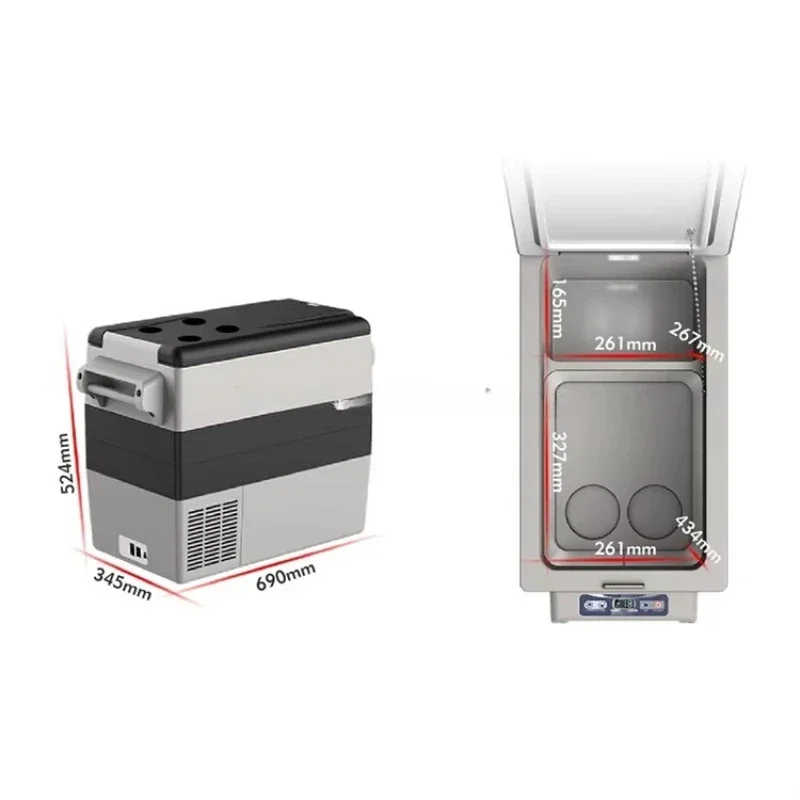 ICECO 55L Portable Car Fridge Freezer 12V 24V Mini Cooler Box for Camping Outdoor Use