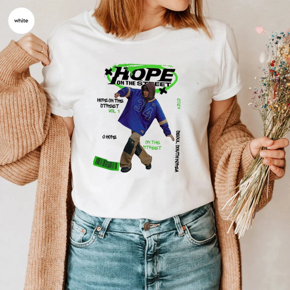 Hope On The Street Shirt Kpop J-hope summer shirt Jhope New Album T-Shirt Jung Hoseok short sleeve Kpop Army tee Kpop Fan gift