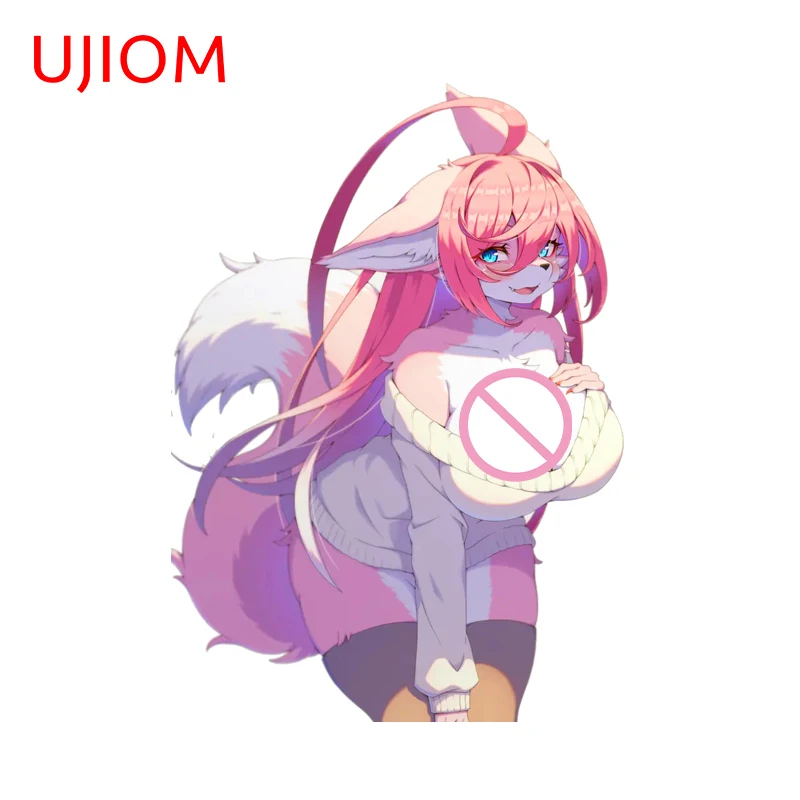 UJIOM Furry Kawaii Animal Wall Sticker Trendy Nursery Room Decoration JDM Decal Hot Selling Kitchen Cupboard Accessories view 2