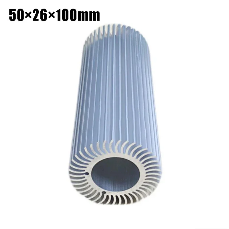 Dissipador de Calor Led Redondo 50 × 26 × 100 mm Dissipador de Calor de Liga de Alumínio para Luzes de Teto Led Acessórios de Dissipação de Calor de Alta Potência