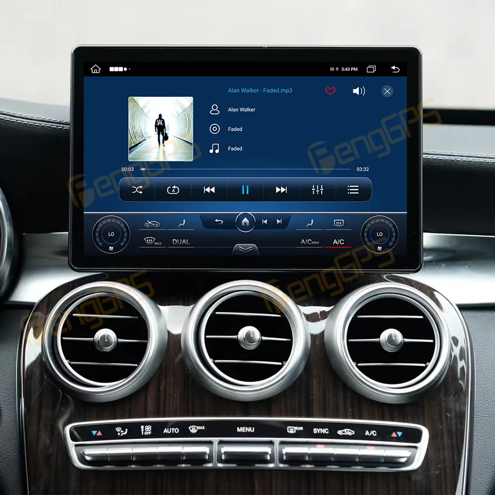 

11,9-дюймовый автомобильный радиоприемник Android 14 CarPlay для Mercedes-Benz C GLC 2010-2022, мультимедийный плеер с сенсорным экраном, GPS-навигация, головное устройство