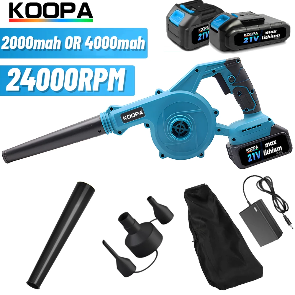 Koopa Tool Mini Cordless Leaf Blower for 18V Makita Battery, Vacuum150CFM Up to 120MPH, 2-in-1 Handle Electric Blower