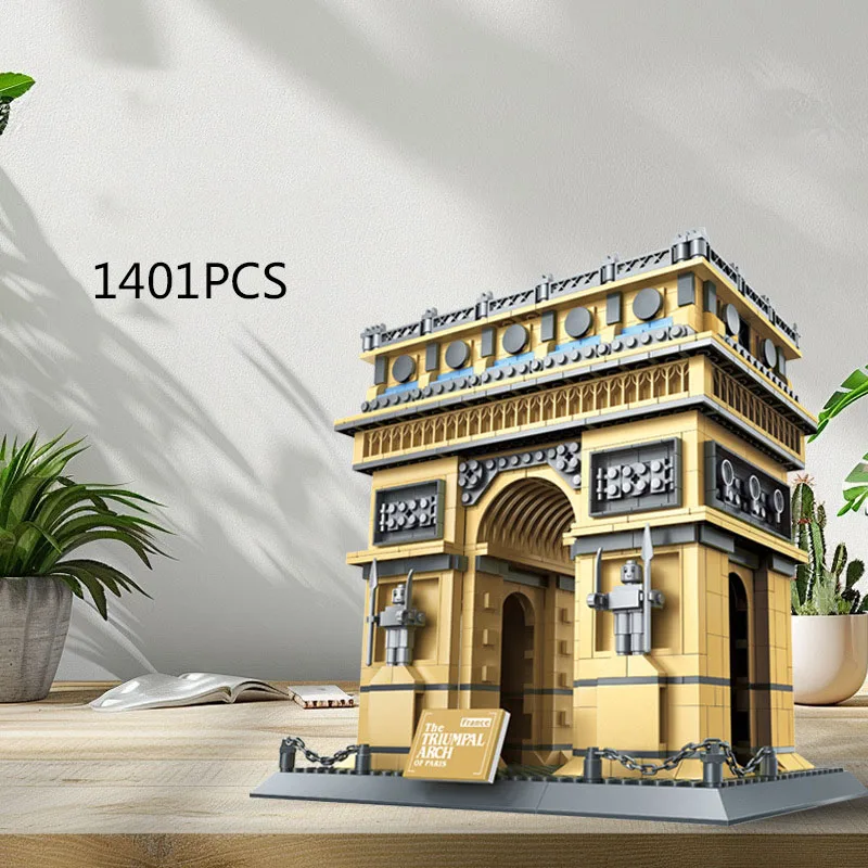

World Famous Architecture Bricks Triumphal Arch Paris France Creative Building Block Collection Model Sets Toys For Gifts