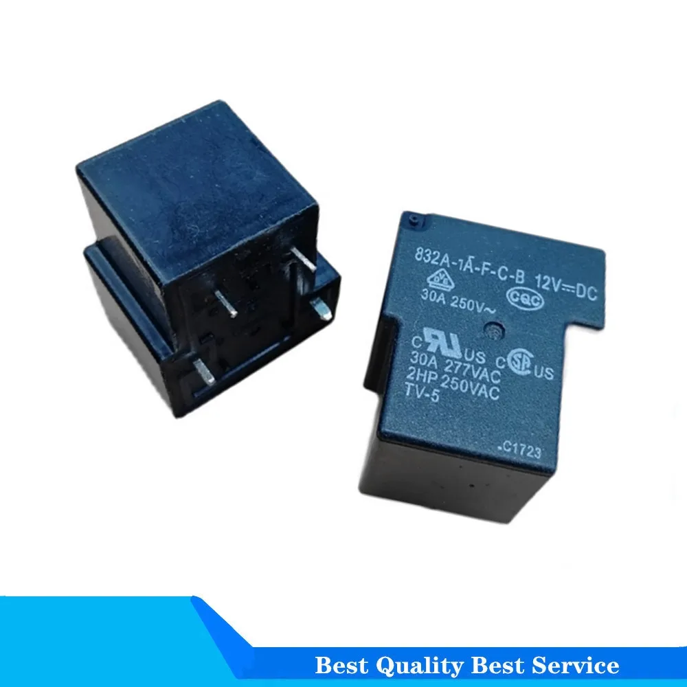 

2 PCS 12V Relay 832A-1A-F-C-B 12VDC 30A 4Pins